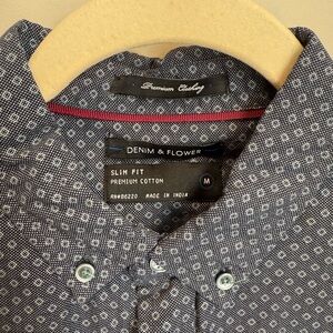 Denim & Flower Men's Slim Fit Patterned Shirt